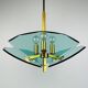Vintage glass pendant lamp by Fontana Arte, Italy, 1950s.