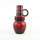 Monumental Fat Lava ceramic vase in black and red, West Germany, 1970s