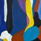 Tableau peinture composition abstraite XXe