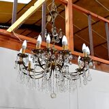 Lustre en cristal, milieu XXe