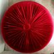 Large Red Velvet Pouf Boudoir / Rococo style