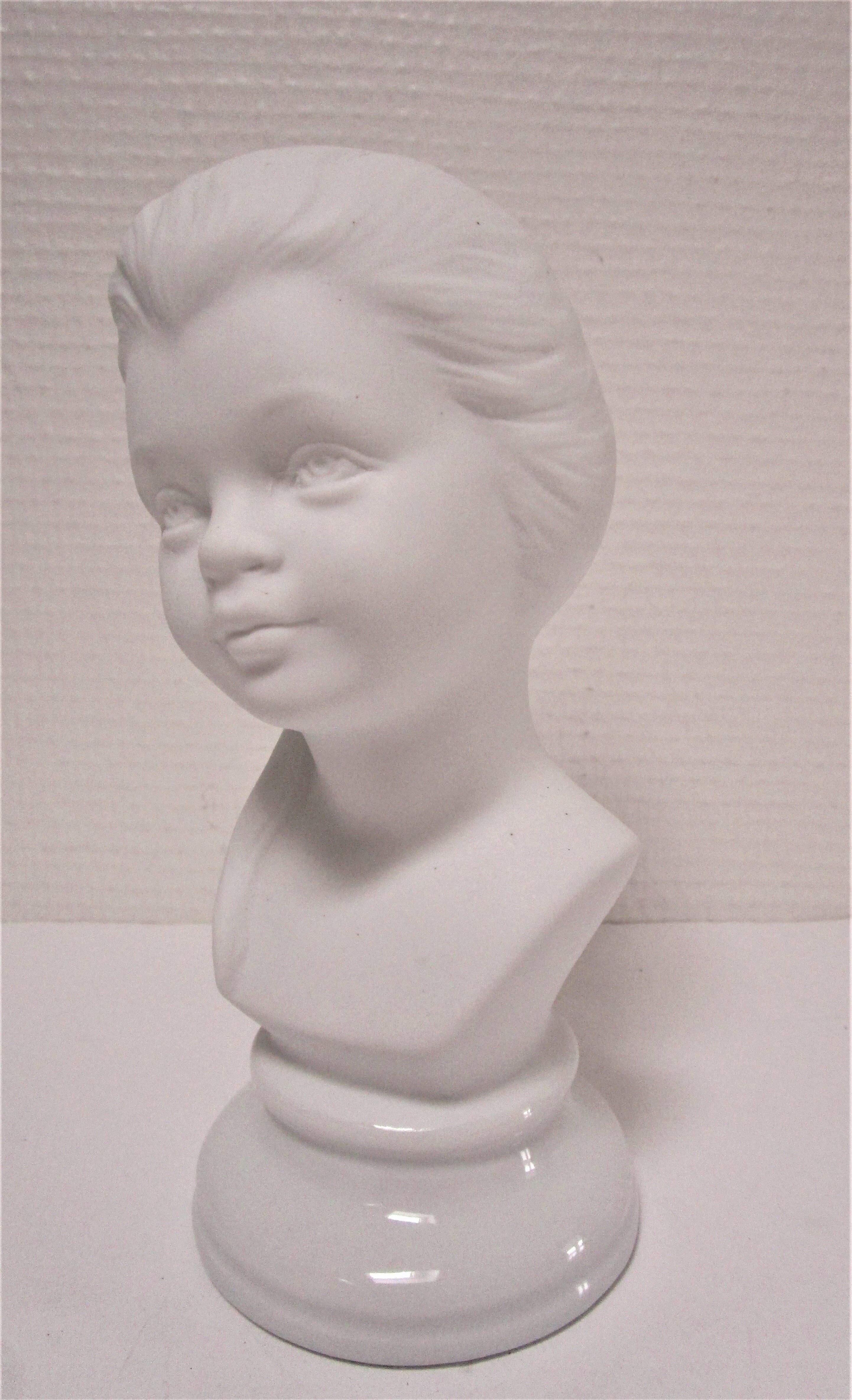 Bust biscuit porcelain little girl