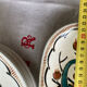 Dessert plates and serving dish, K&G Luneville, parakeet model.