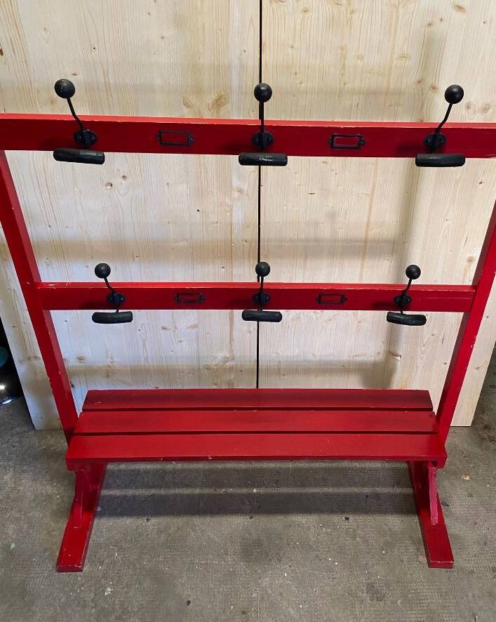 School Coat Rack Small Kindergarten Wood Vintage Style