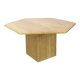 Vintage travertine hexagonal coffee table from the 70s 80s