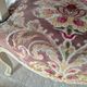 Louis XV style cabriolet armchair - floral velvet seat