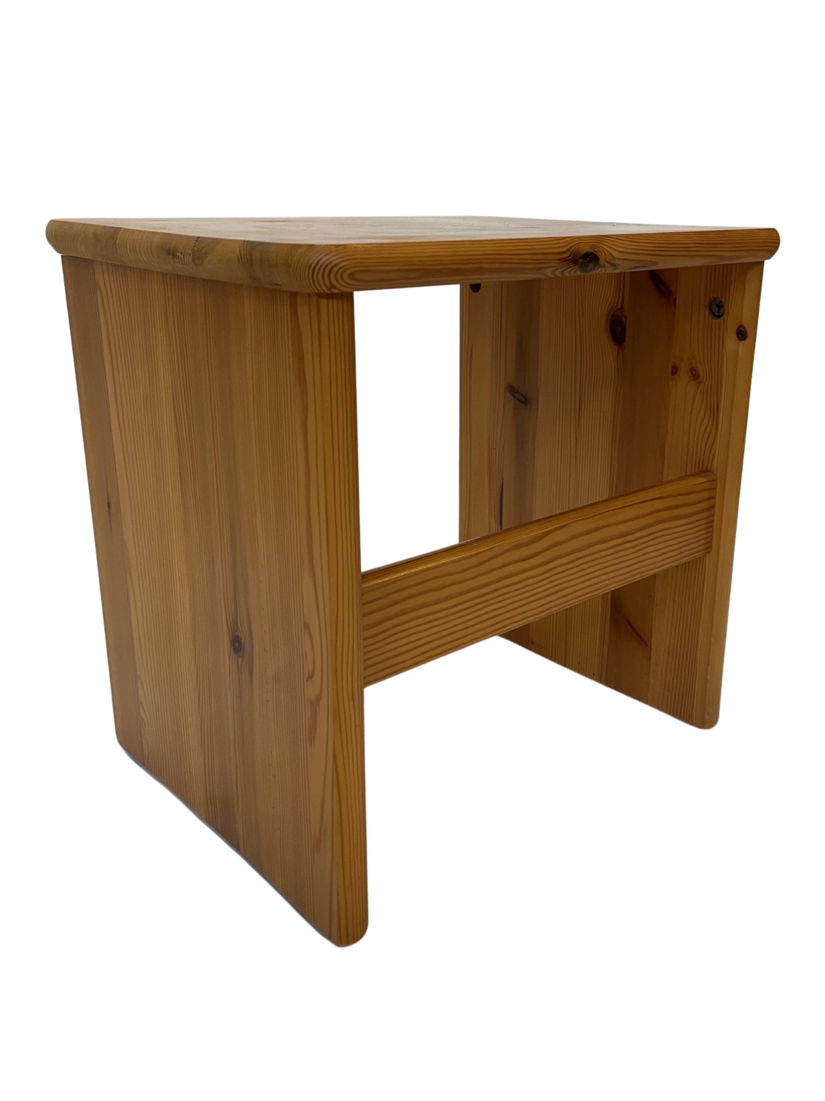 Tables gigognes vintage en bois de pin, tables d'appoint mimiset, lot de 3