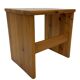 Tables gigognes vintage en bois de pin, tables d'appoint mimiset, lot de 3