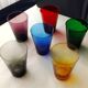 6 Vintage multicoloured glasses