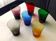 6 Vintage multicoloured glasses