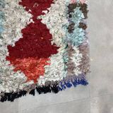 Multicolor carpet in boucherouite fabric 60x251ccm