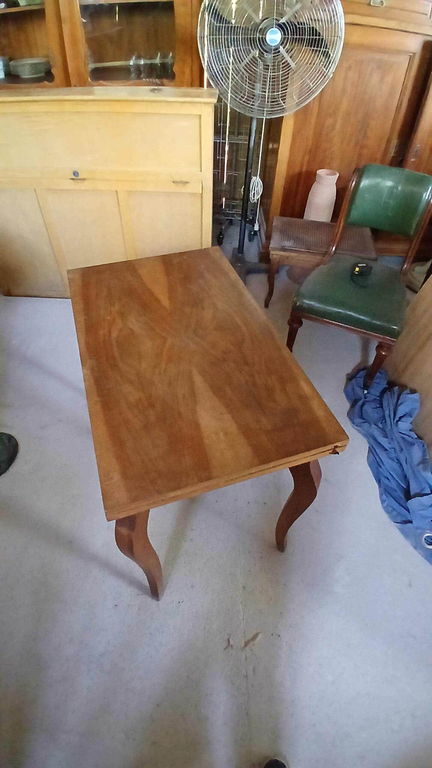 Old folding game table