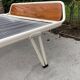 Vintage meridian in teak steel steel hairpin country leg down 60s
