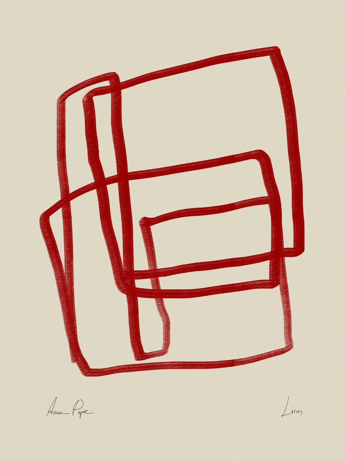 Framed abstract giclee art print 50x70cm