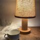 Vintage lamp with turned wooden base 30cm