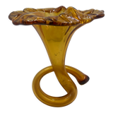 Soliflore en verre soufflée couleur ambre