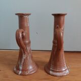 Stoneware candle holders