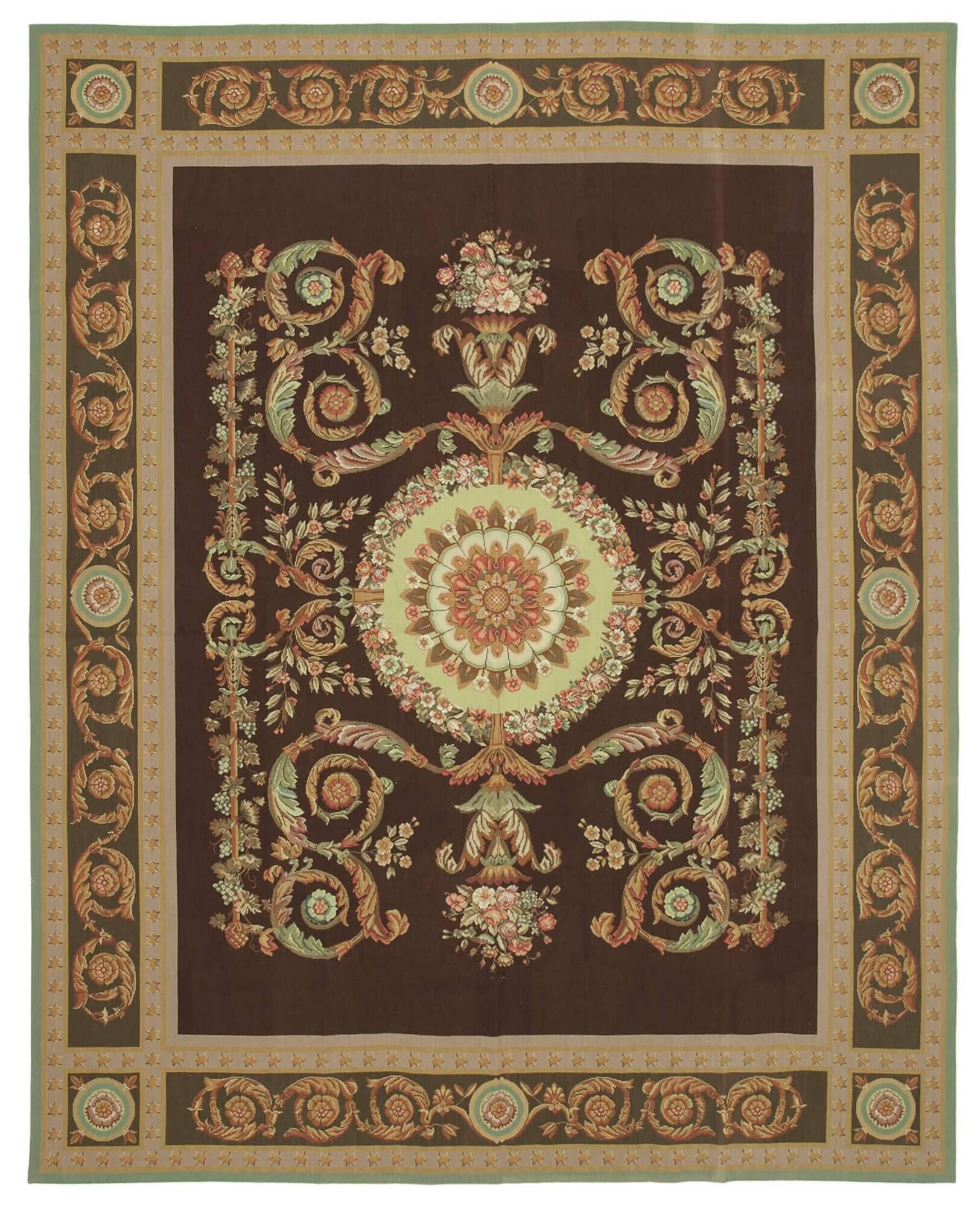 Handmade Vintage Flatweave Needlepoint Kilim 244 cm x 304 cm