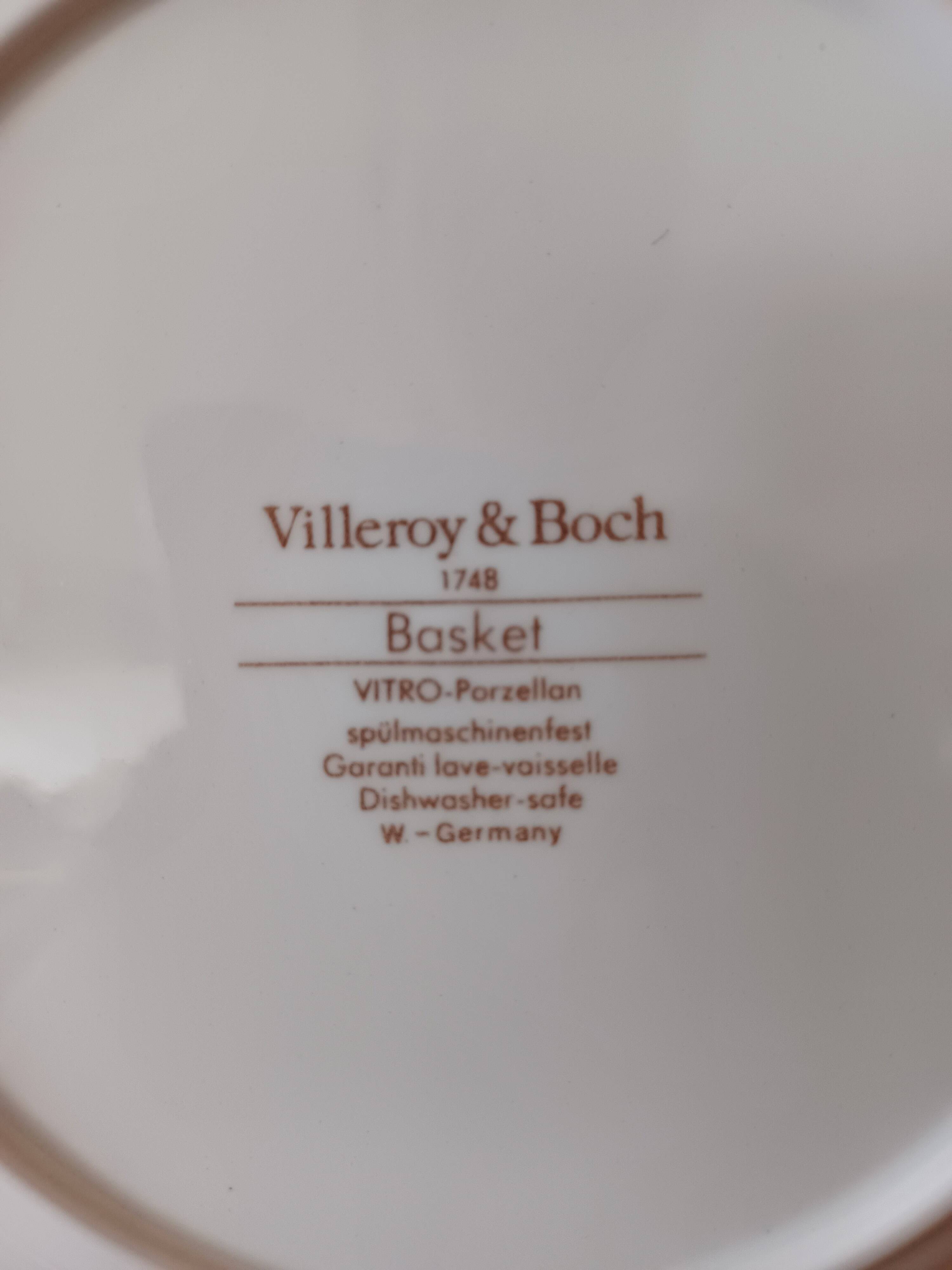 6 Villeroy and Boch Plates, Basket, diameter 26.5 cm