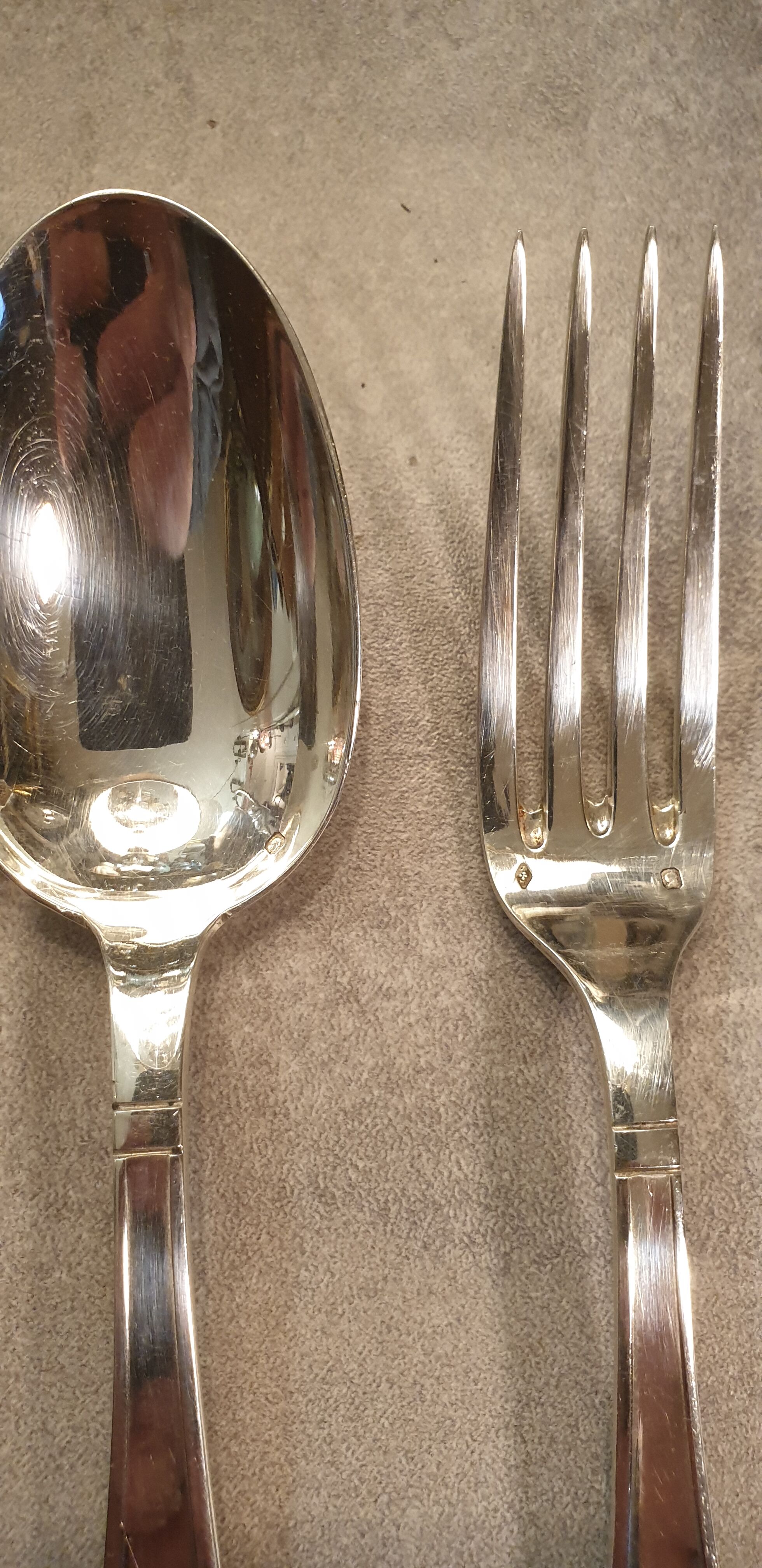 Silver cutlery 800 art deco