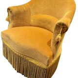 Vintage velvet Toad armchair