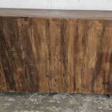 Ancien buffet vitré en teck birman