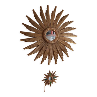 Wooden sun mirror