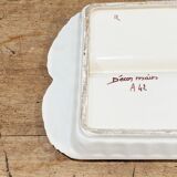 Vintage raw dish in the form of a tray with 4 compartments
