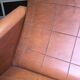 Brown skai armchair