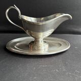 Silver metal helmet sauce boat - Christofle