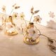 Set of 2 Murano Table Light White Flowers, 1970s