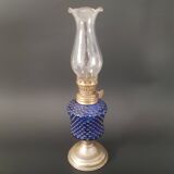 Old oil lamp blue glass