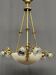 Art Deco chandelier. Marble, solid gilded bronze.