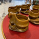 6 cups with saucers 1970. Sighisoara earthenware.