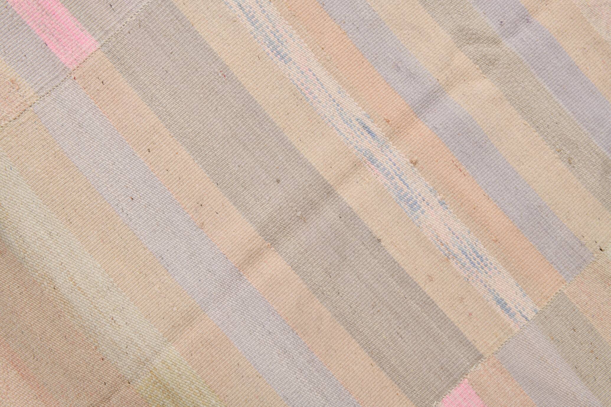 8x10 Salmon & Blue Soft Vintage Rug, 229x311Cm SK33342