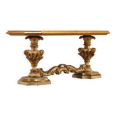 Antique baroque-style coffee table in wood, 19th century