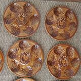 set of 12 ceramic oyster plates Atelier d'art du Reverney