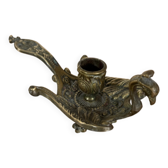 Phoenix hand bronze candlestick