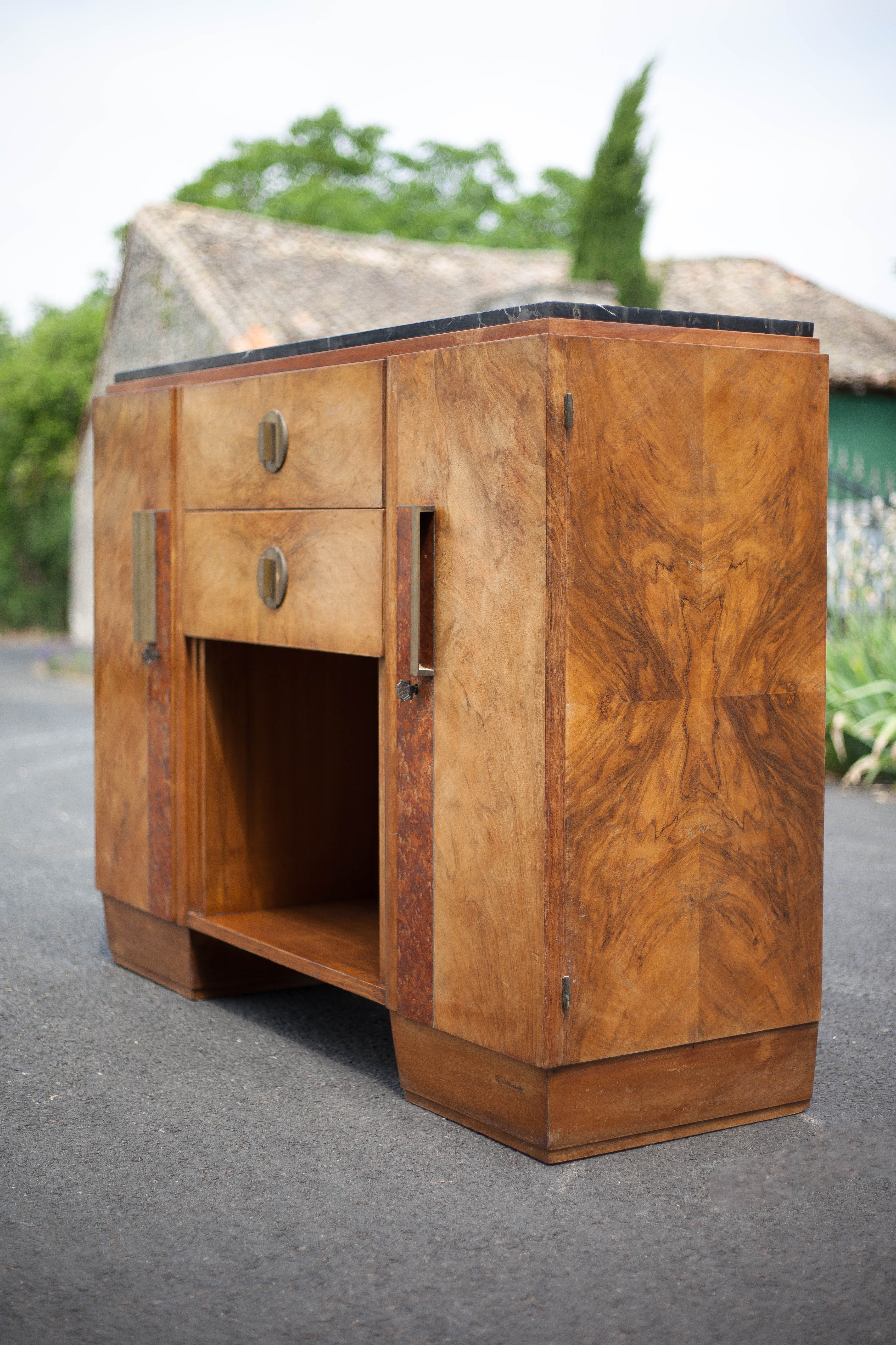 Art Deco signed sideboard, art deco