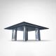 Star Galaxy granite and brushed metal postmodern coffee table by Draenert