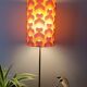 table lamp metal | geometric printed lampshade seventies style