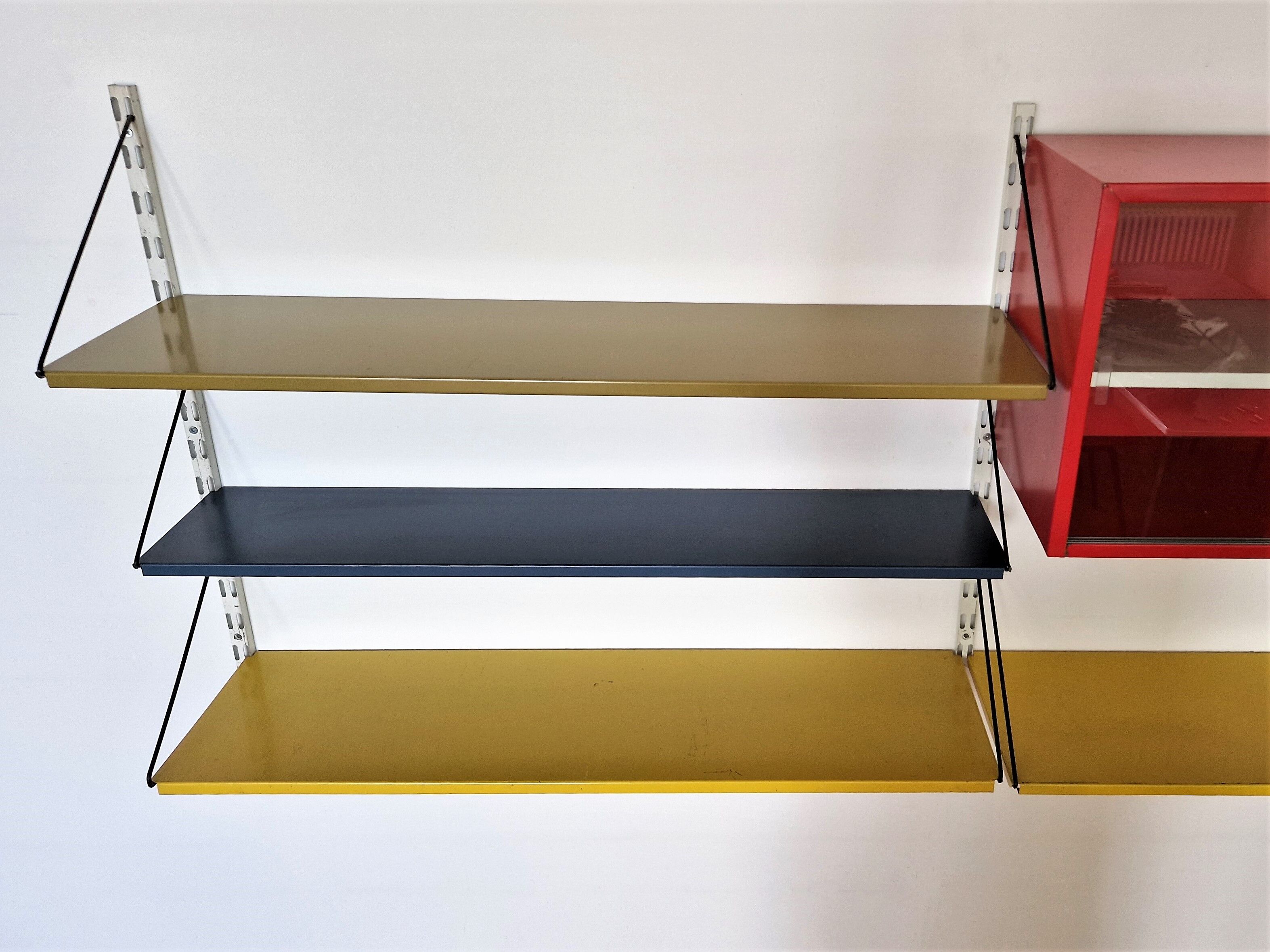 Dutch Wall Unit in Metal by Tjerk Rijenga for Pilastro, 1960s
