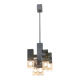 Mid-century modern Italian chrome and glass pendant light by Gaetano Sciolari, 1970