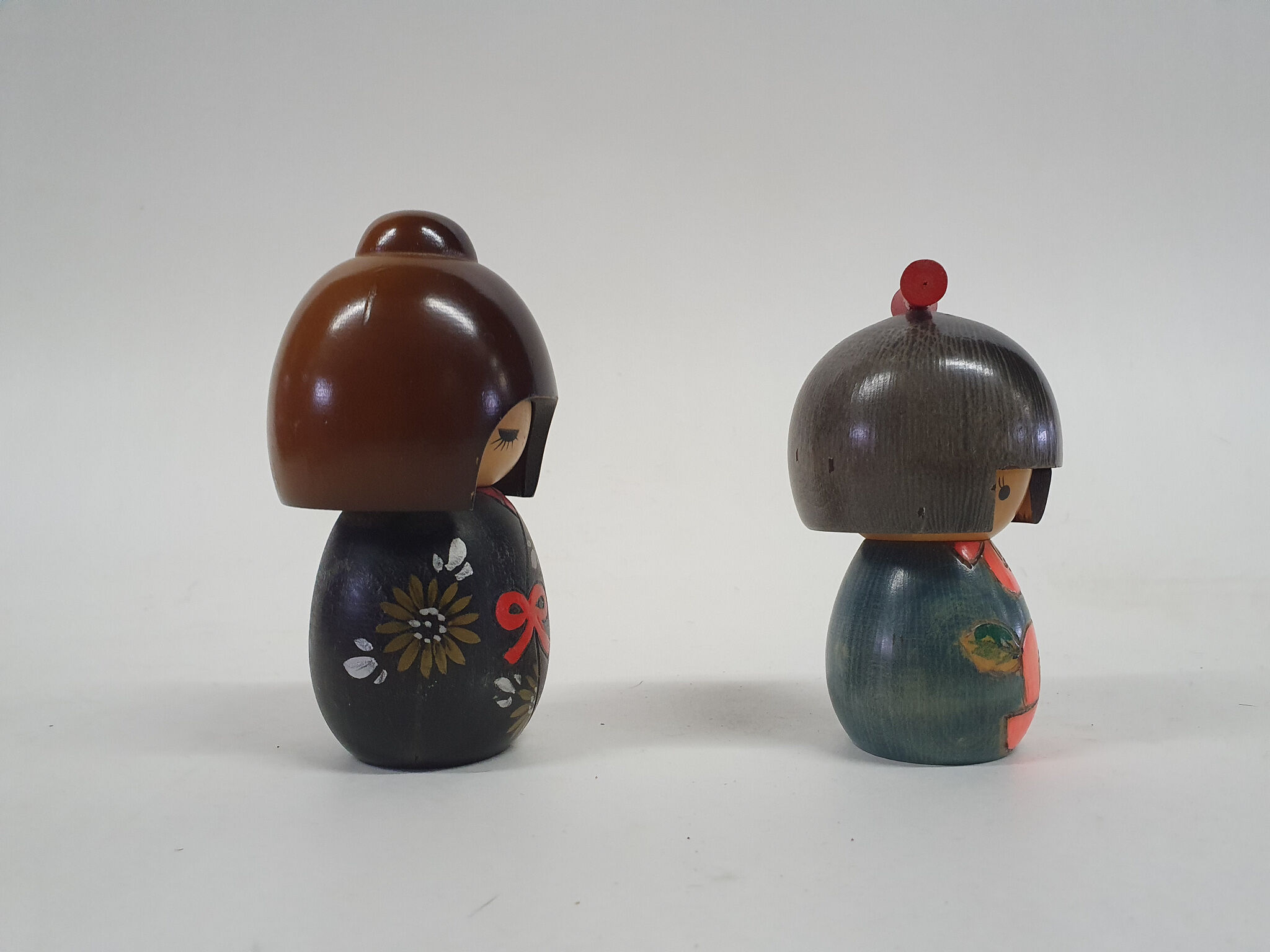 Set of two vintage Kokeshi dolls, Japan 1960's