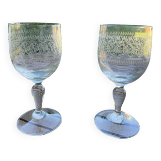 Set of two old glasses.