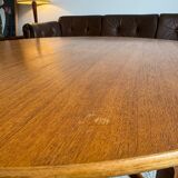 Table basse circulaire par Peter Hvidt et Orla Molgaard-Nielsen, modèle 6900, édition Fritz Hansen