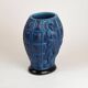 Vase Art Déco "Ingrid" en verre opaque bleu lapis par Henry Schlevogt