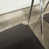 Set of 3 minimalist X line chairs by Niels Jorgen Haugesen.