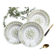Deep plates Ironstone Italian Giovanni Valdarno pattern green red