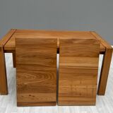 Extendable dining table Maison Regain in solid elm
